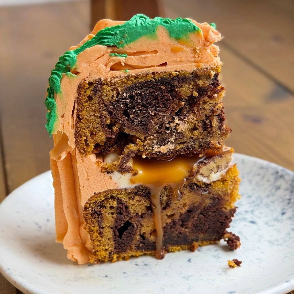 Pumpkin Spice Chocolate Marble Cake