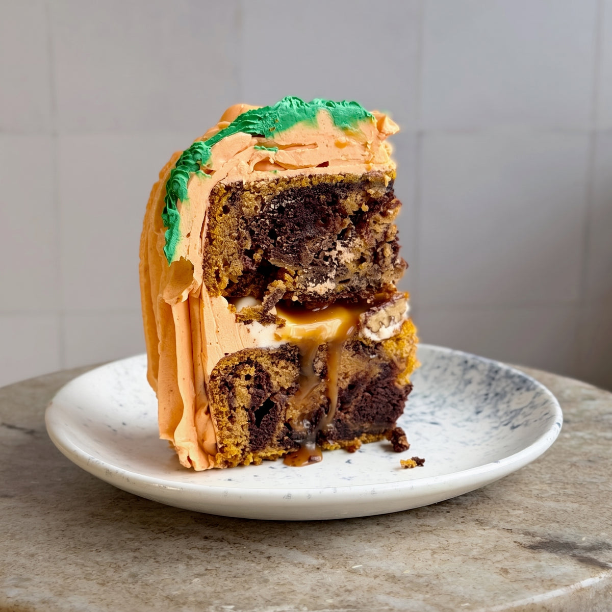 Pumpkin Spice Chocolate Marble Cake