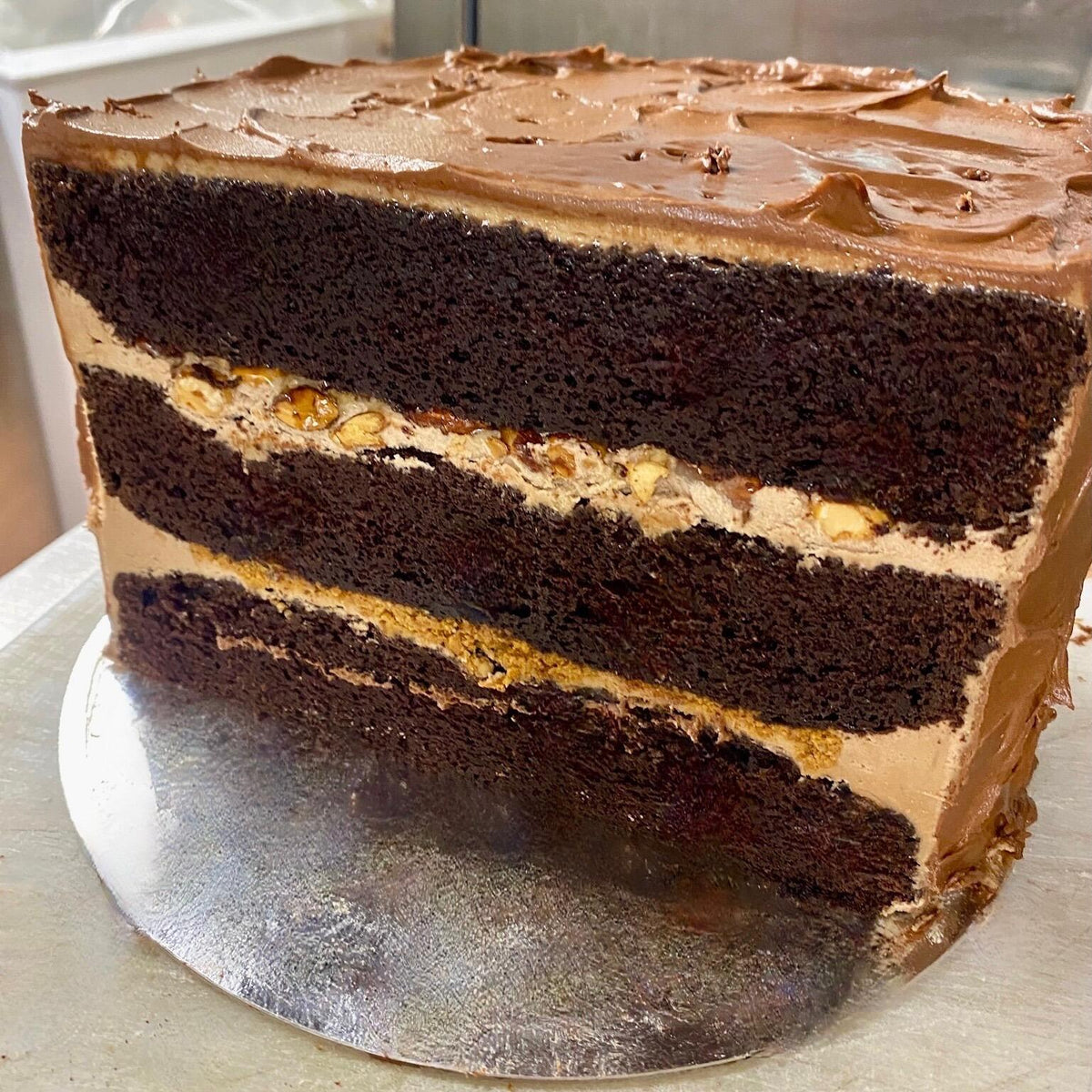 Guinness cake with chocolate buttercream finish