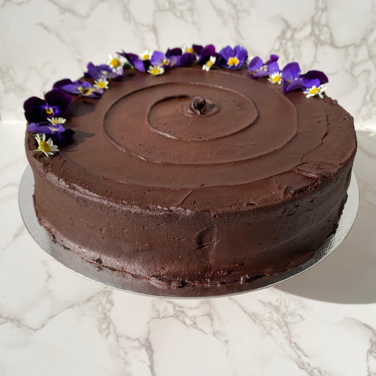 Vegan & Sugar Free Banana and Date Cake with Chocolate Frosting