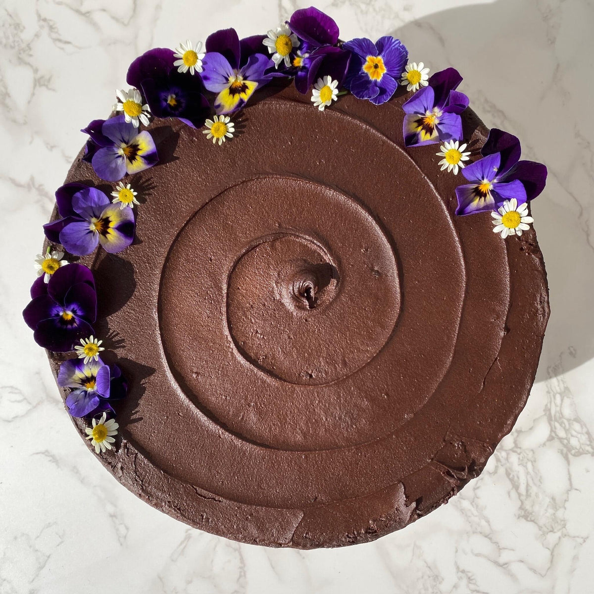 Vegan & Sugar Free Banana and Date Cake with Chocolate Frosting