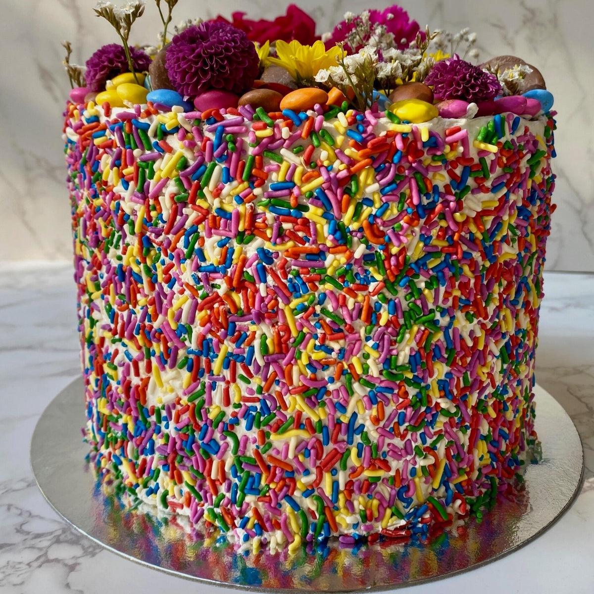 Rainbow Cake with GetBaked Sprinkles ®
