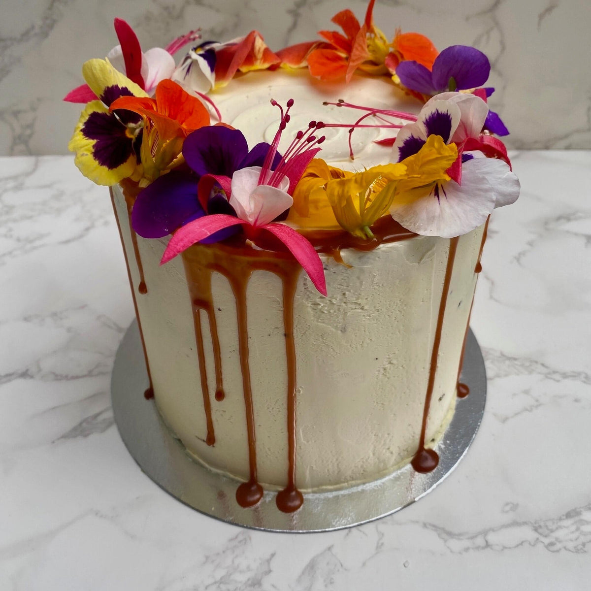 Chocolate cake with peanut butter ganache, whole cake