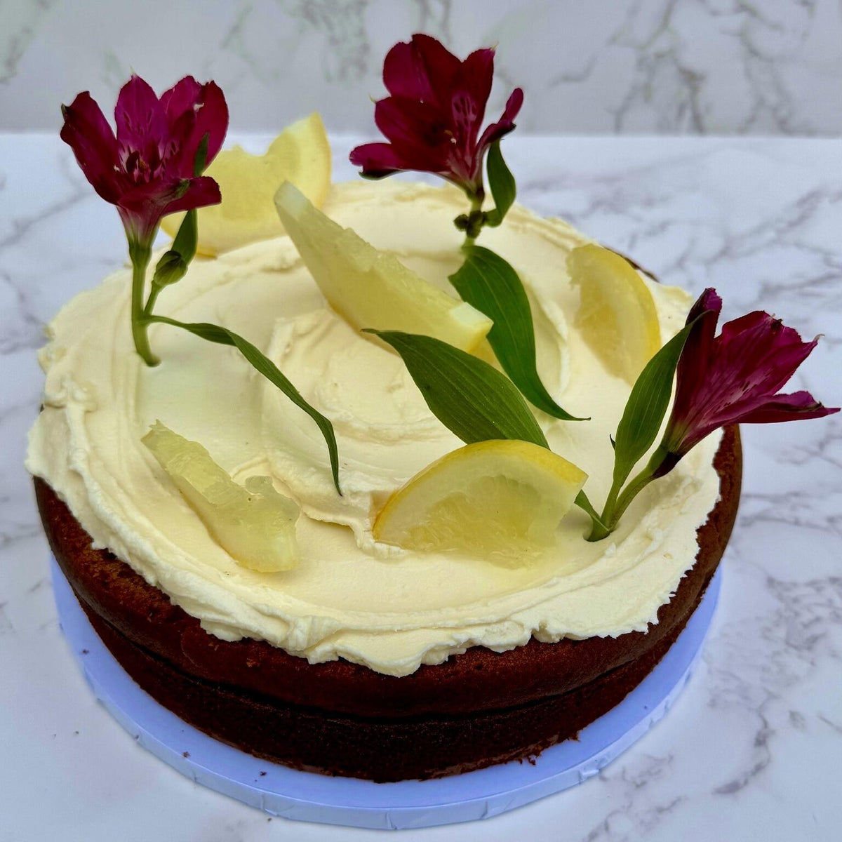Sugar Free Lemon Ricotta Cake with Lemon Frosting