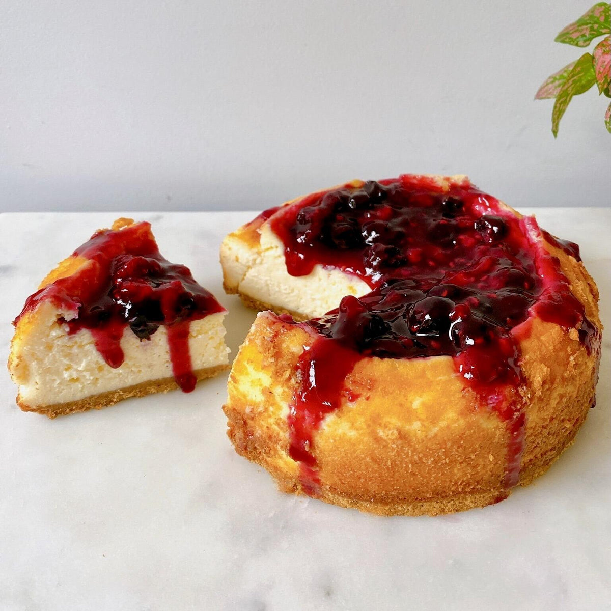 New York Cheesecake with Berry Compote