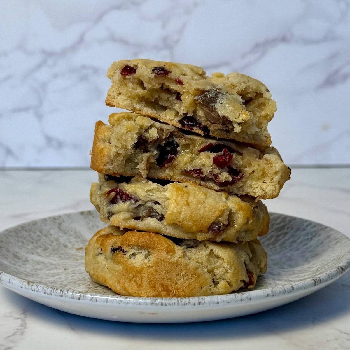 Cranberry Toasted White Chocolate Cookies