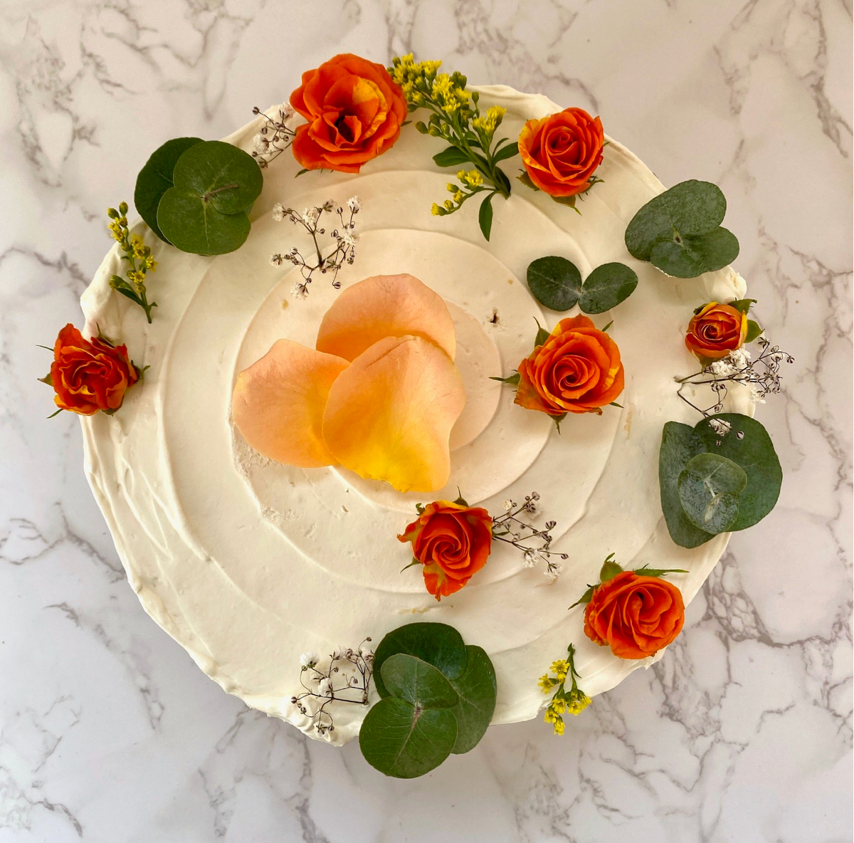 Sugar Free Honey Almond Cake with Creamy Frosting